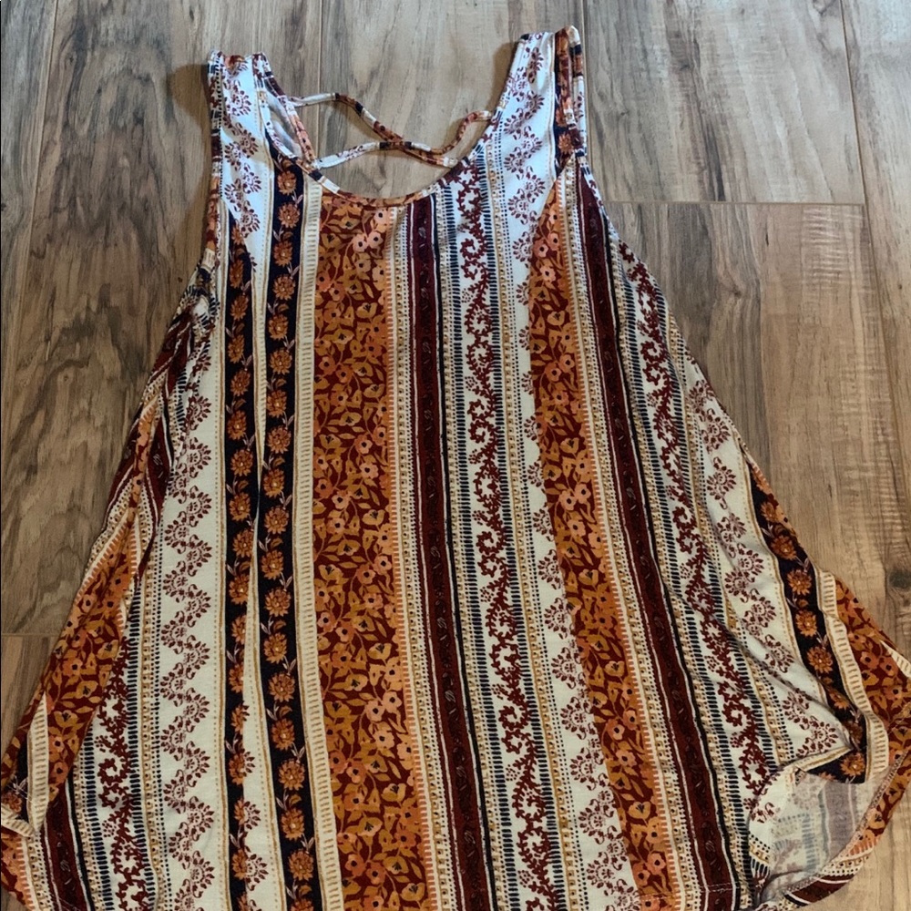 Flowy Blouse With Criss Cross Back